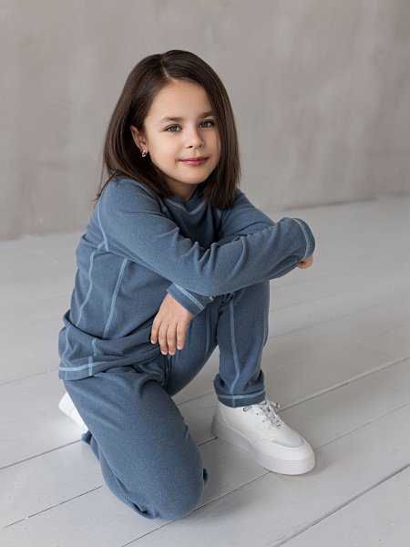 Термо костюм кофта и брюки без начеса для девочек