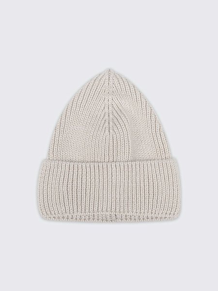Шапка с отворотом вязанная хлопковая для малышей